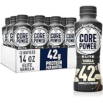 Core Power Elite High Protein Shake, Vanilla, 42g Bottle, 14oz, 12 Pack | Amazon (US)