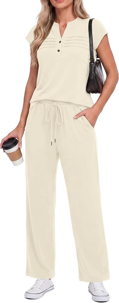 2 Piece Sets for Women Summer Lounge Sweatsuit Vacation Outfits | Amazon (US)