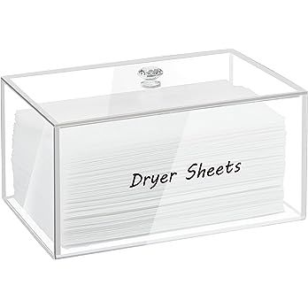 Dryer Sheet Holder, Dryer Sheet Dispenser, Acrylic Container Storage Box for Laundry Room Organiz... | Amazon (US)