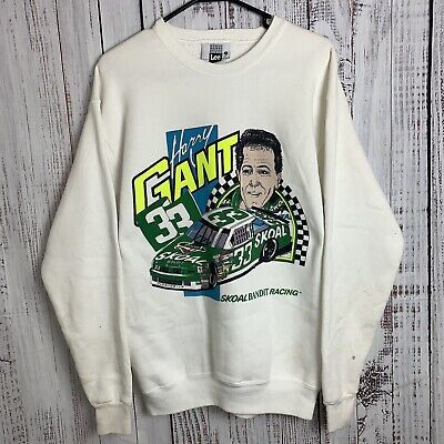 Vintage White Lee Harry Gant Skoal Bandit NASCAR Sweatshirt Sz Large Made In USA | eBay US