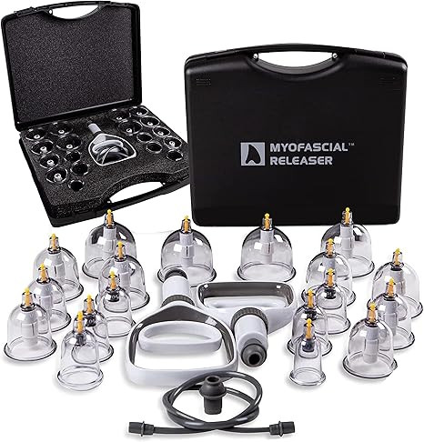 Myofascial Releaser Professional Cupping Therapy Set - 18 Multi-Sized Vacuum Cups with Two Hand P... | Amazon (US)