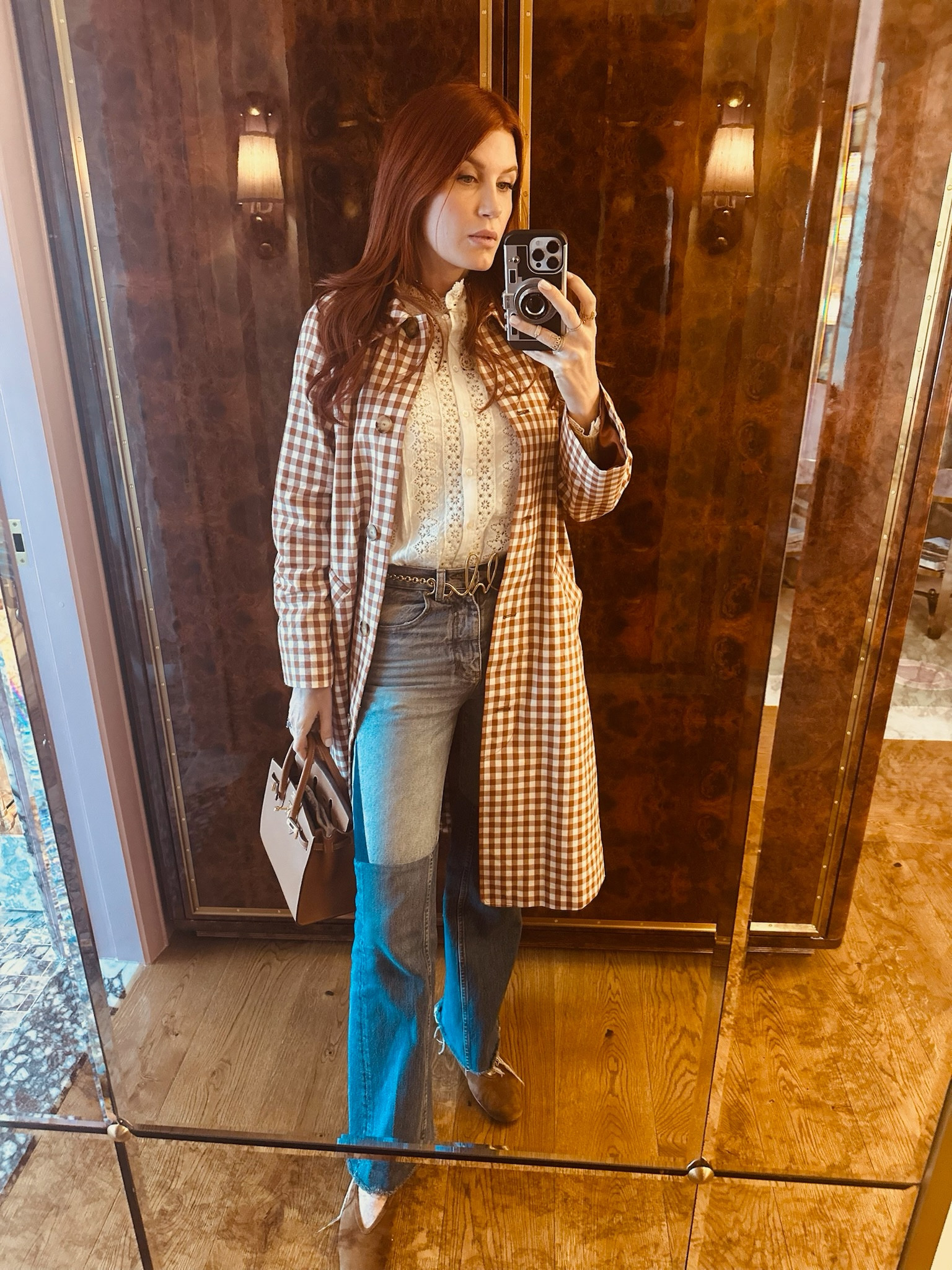 My head-to-toe look for today. I’m obsessed with this cute plaid trench from Sézane - great layering piece.

I found this denim on sale for half the original price. They are a little shorter than I was expecting them to be so keep that in mind if you’re a tall girl.

#LTKWorkwear #LTKTravel #LTKNYFW