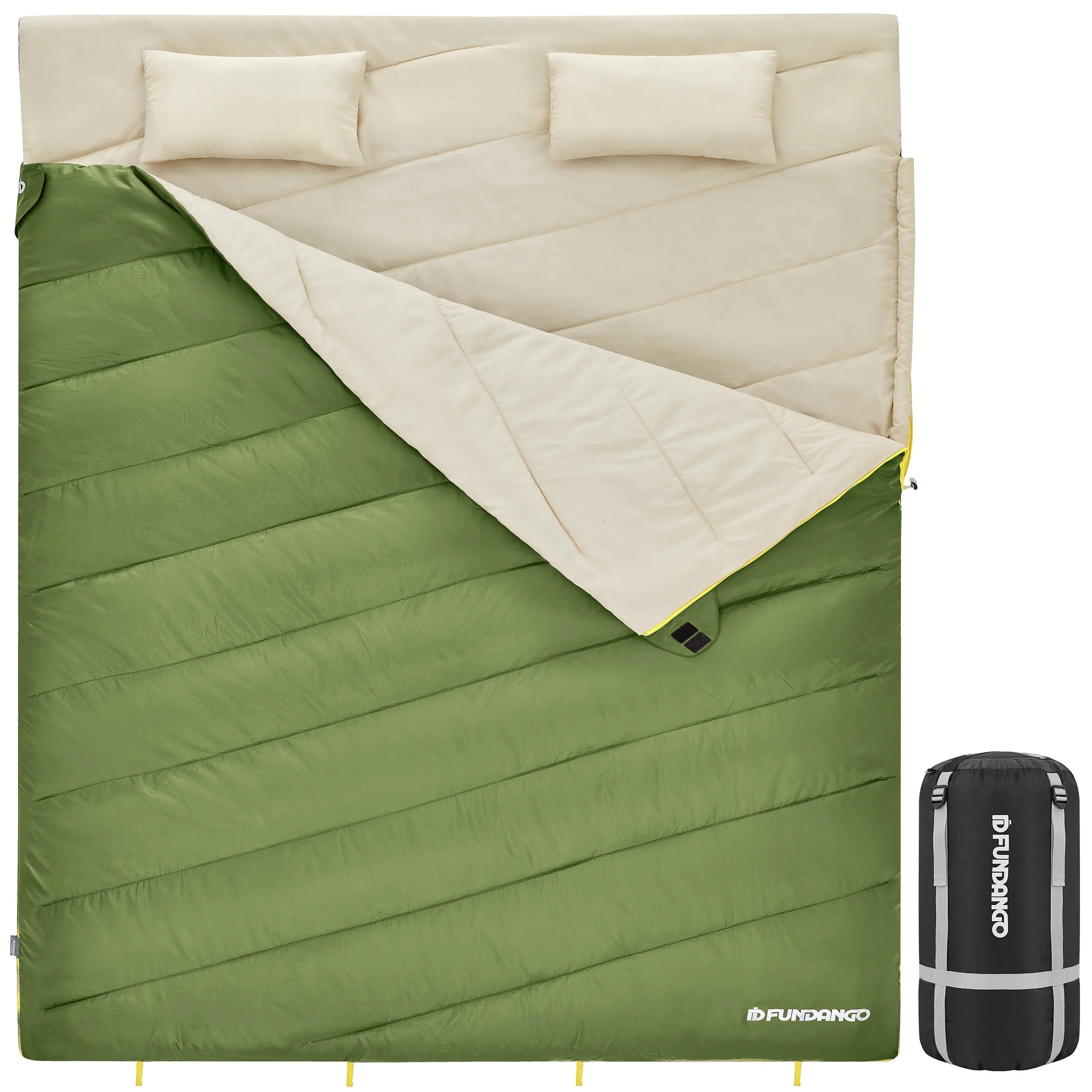 FUNDANGO 3-in-1 Sleeping Bag Oversize Lightweight Envelope Sleeping Bag for Camping Adult 2 Perso... | Walmart (US)