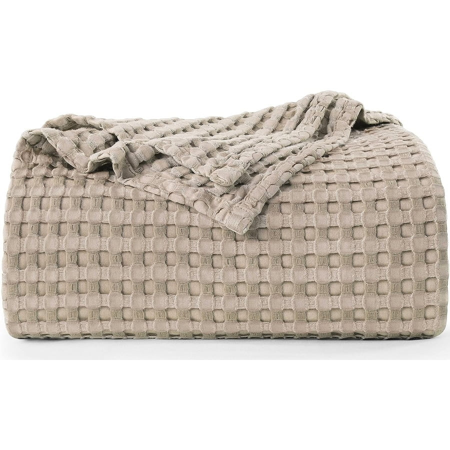 Cotton Waffle Blanket - Twin Khaki | Walmart (US)
