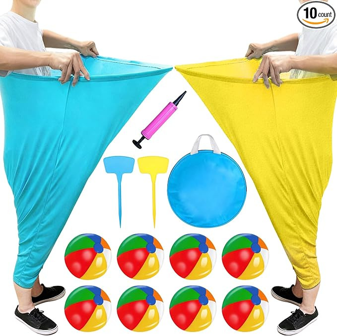 Granny Pants Yard Game, Granny Pants Party Game with Oversized Pants Bouncy Balls Ground Stakes S... | Amazon (US)