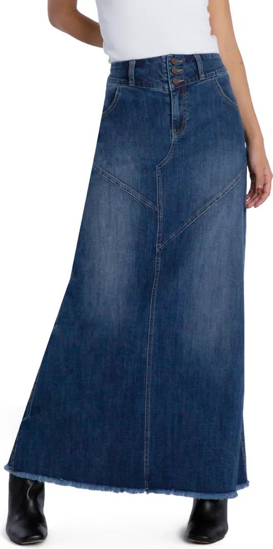 Pieced Denim Maxi Skirt | Nordstrom