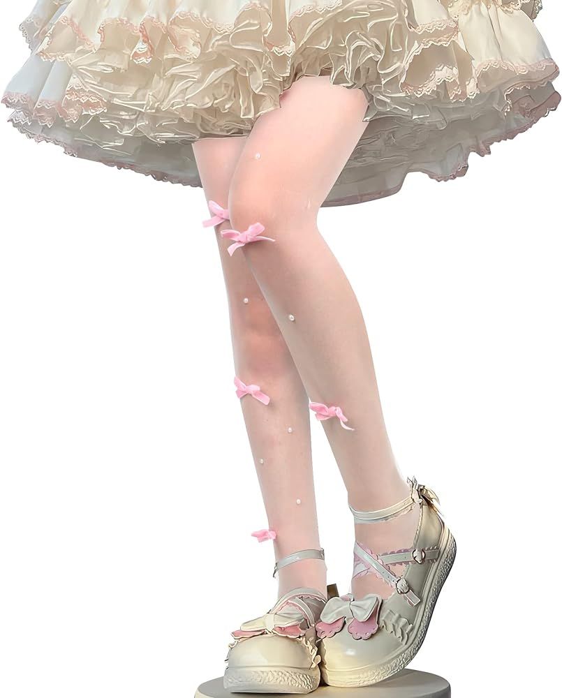 Benefeet Sox Womens Sheer Tights Sexy High Waist Pantyhose Cute Transparent Thigh High Stockings ... | Amazon (US)
