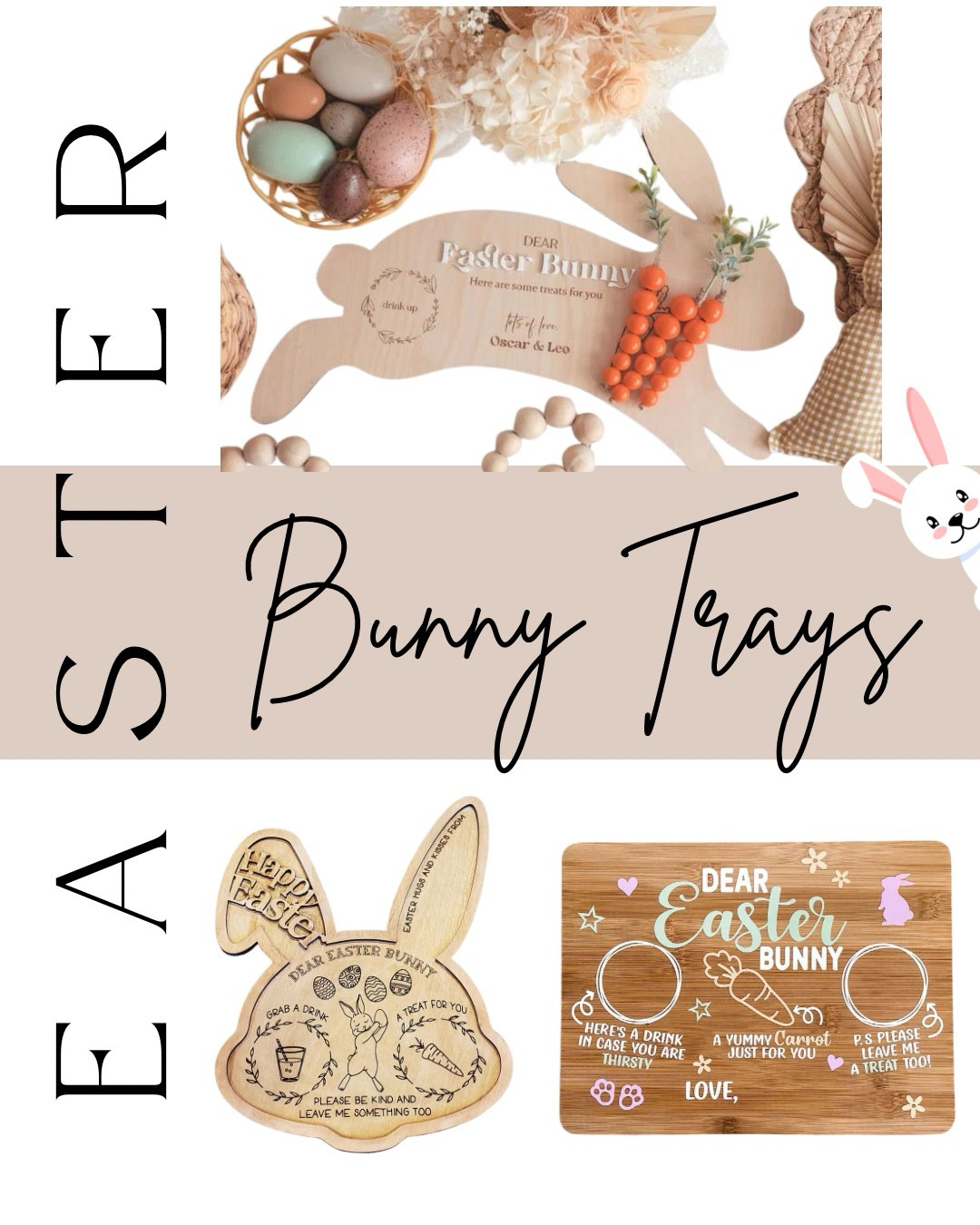 Etsy Easter Bunny Trays! Don’t forget to favorite if you’re looking to see if they go on sale between now and Easter. 

#LTKFamily #LTKEaster #LTKKids

#LTKSeasonal #LTKSpringSale #LTKsalealert
