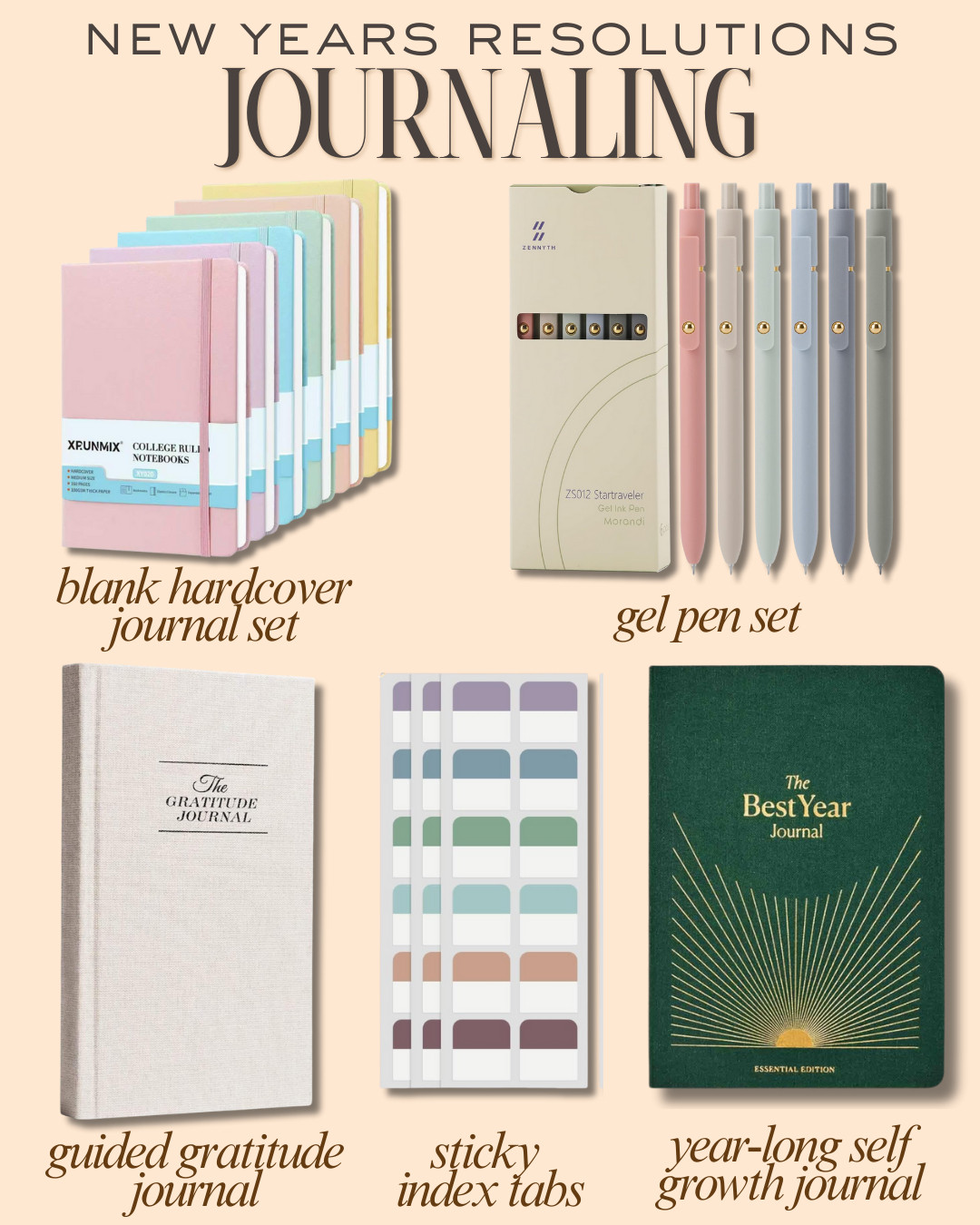 if you're wanting to be consistent in journaling this new year - you're going to want to check out some of these must-haves! take some time to yourself in 2026 to reflect on your life through guided and non-guided journals, keep tabs on all your favorite moments with color coordinated sticky tabs, and write down your favorite memories to come back to again next new year with the smoothest gel pens. i can't wait to see what stories are made in 2026!  

 #LTKGiftGuide #LTKmorningroutine #LTKselfcare