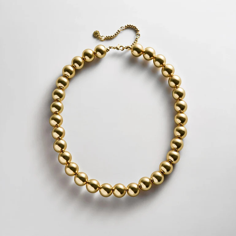 Mini Jane Beaded Necklace - Gold Bead | BaubleBar