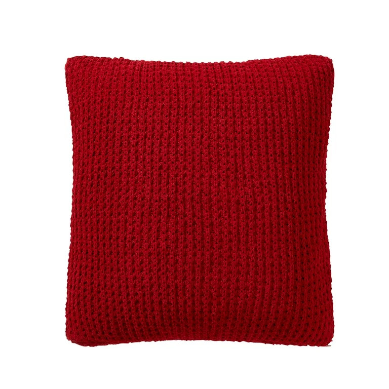 My Texas House Alexa 20" x 20" Red Textured Holiday Decorative Pillow Cover - Walmart.com | Walmart (US)