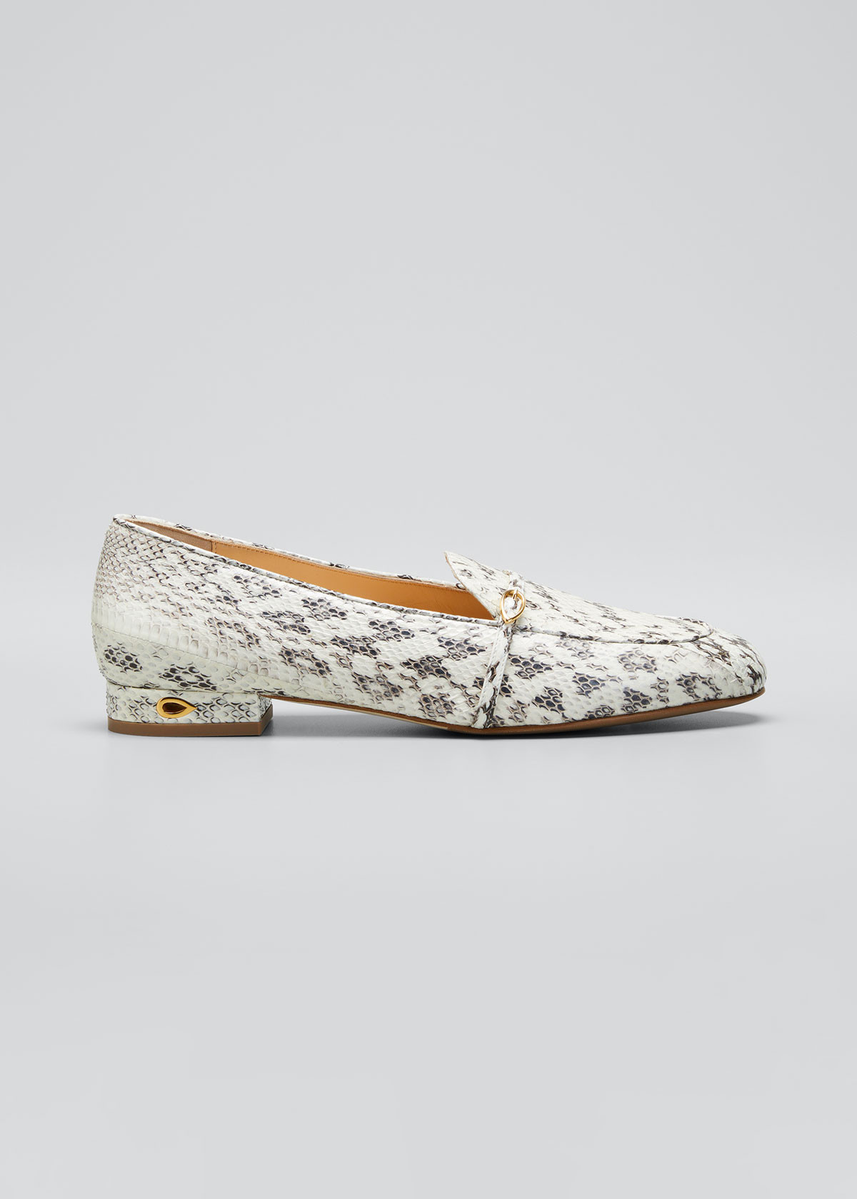 Snakeskin Flat Buckle Loafers | Bergdorf Goodman