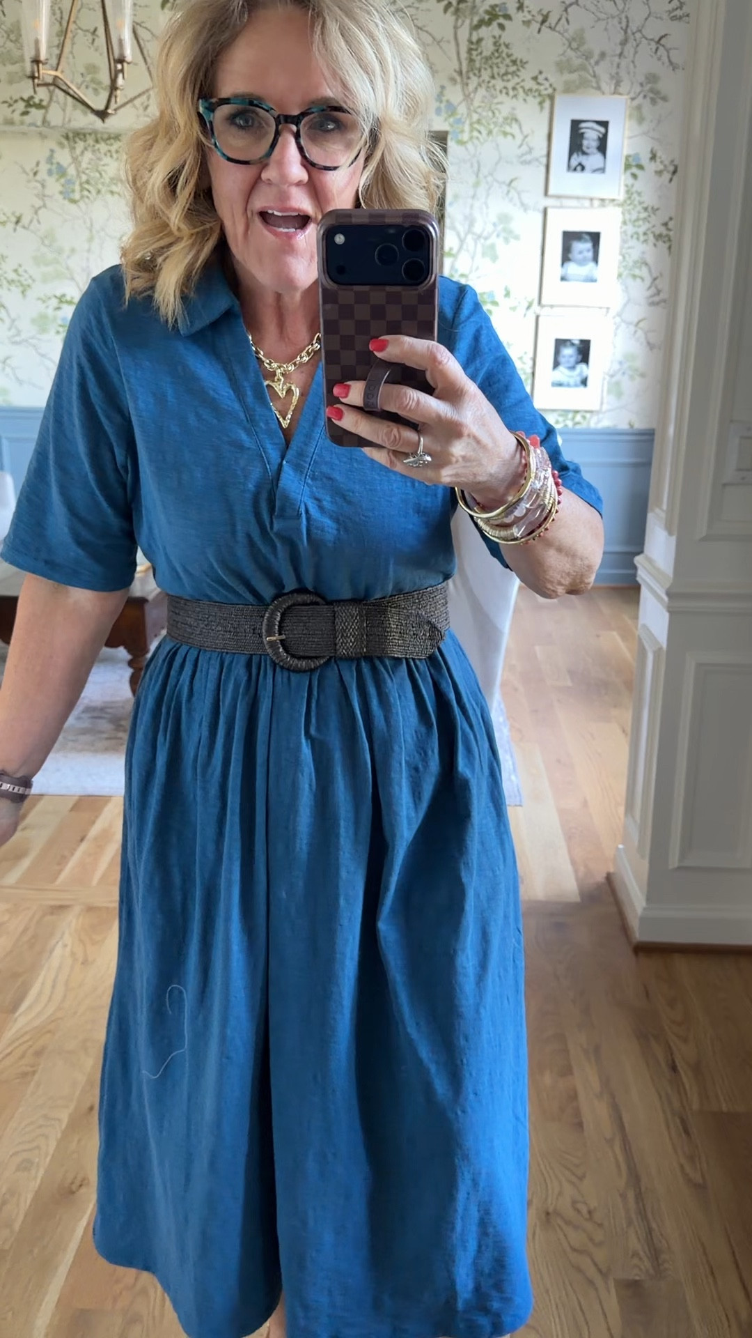 Boden dress size 10 petite 
I’ll link similar belt 
Shoes are Walmart! Size down if inbetween 
20% off Allie & Bess code NANETTE20

#LTKootd #LTKOver40 #LTKWorkwear
