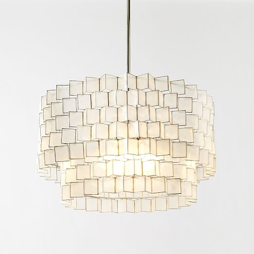 Capiz Zigzag Chandelier | West Elm (US)