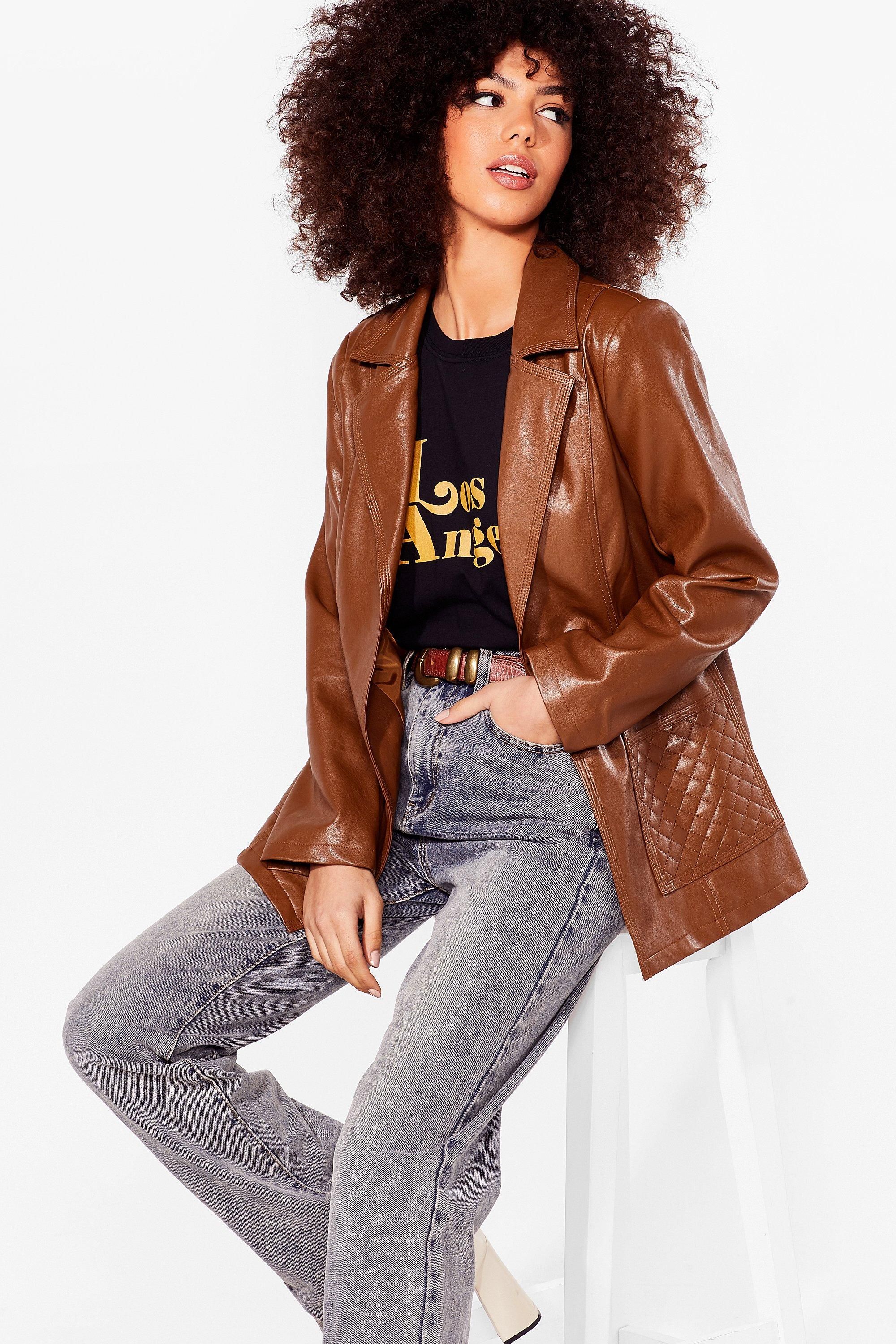 Don't Call It Quilts Faux Leather Jacket | NastyGal (UK, IE)