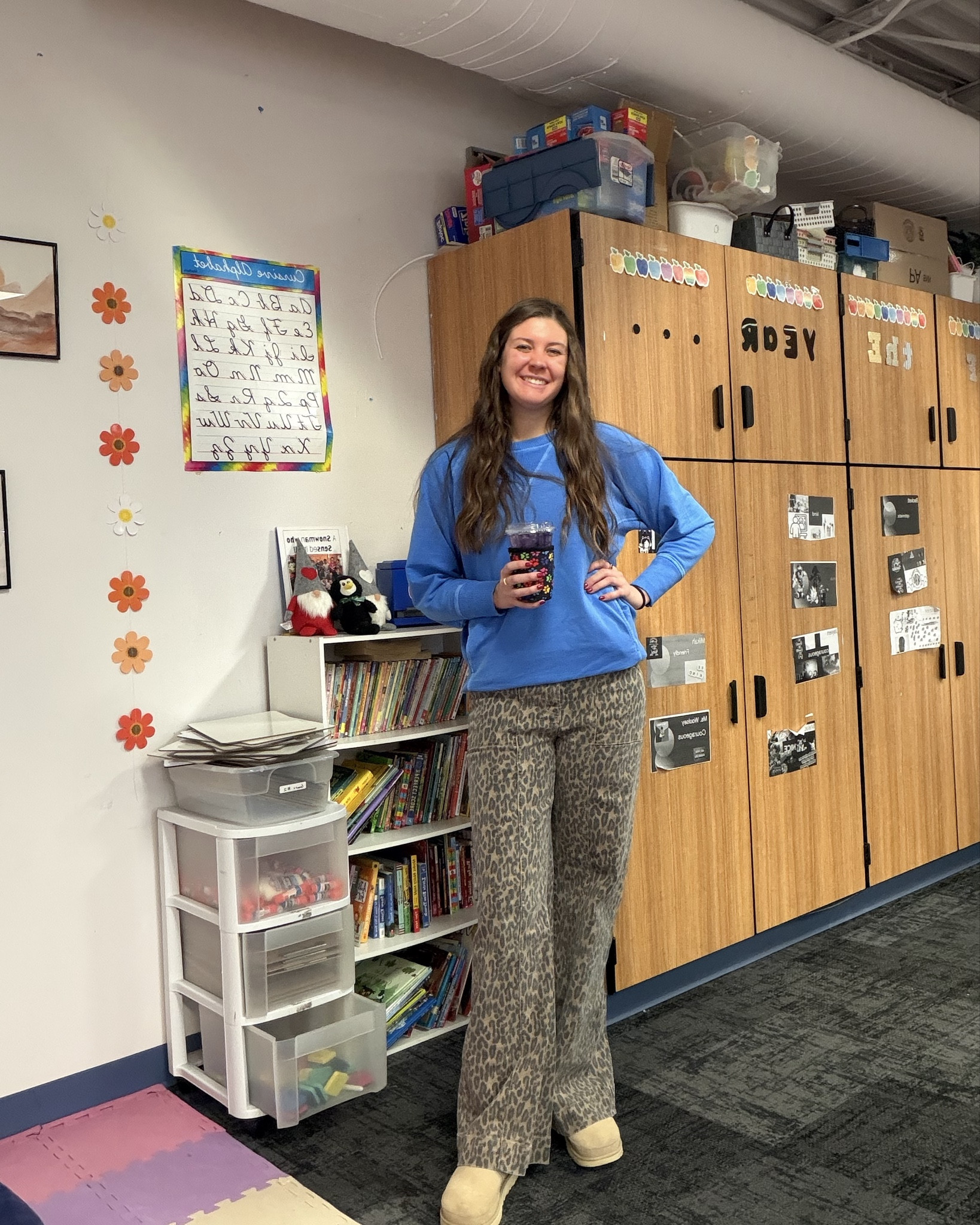 A little fun and a little color for a humo day OOTD!! 🐆💙 these pants are one of my FAVS!!! 

#LTKBeauty #LTKWorkwear #LTKTall