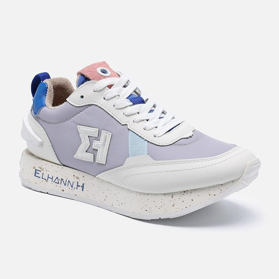 ELHANN.H The NSJ600 Sneaker with a Very Graphic Design.The MKX Finish of its Midsole Brings a Vintage Look to The Shoe. | Amazon (US)