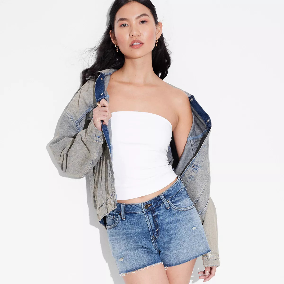 Women's ButterBliss Tube Top - Wild Fable™ White S: Recycled Polyester, Spandex, Double-Layered... | Target