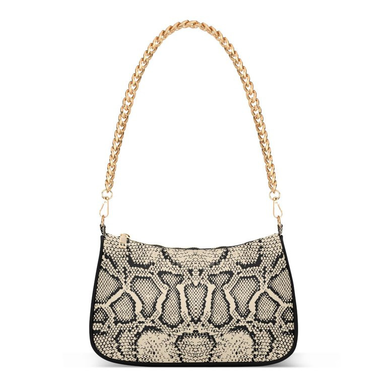 ALAZA Black White Snake Skin Animal Print Shoulder Bag Purse for Women Tote Handbag with Zipper C... | Walmart (US)