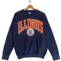 Vintage Illinois Sweatshirt Pullover Crewneck Small Size Fruit Of The Loom 90Svintage Clothing American Retro Style Streetwear | Etsy (US)