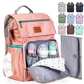 PILLANI Baby Diaper Bag Backpack - Large Bag for Boys & Girls, Waterproof Diaper Backpack - Trave... | Amazon (US)