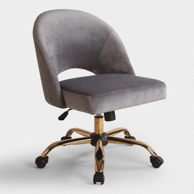 Gray Velvet Cosmo Upholstered Office Chair
							var ensTmplname="Gray Velvet Cosmo Upholstered ... | World Market