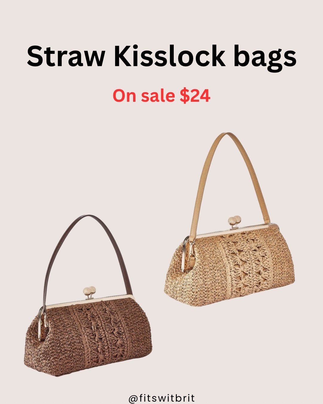 Straw Kisslock bags on sale $24

#LTKSaleAlert #LTKMothersDay