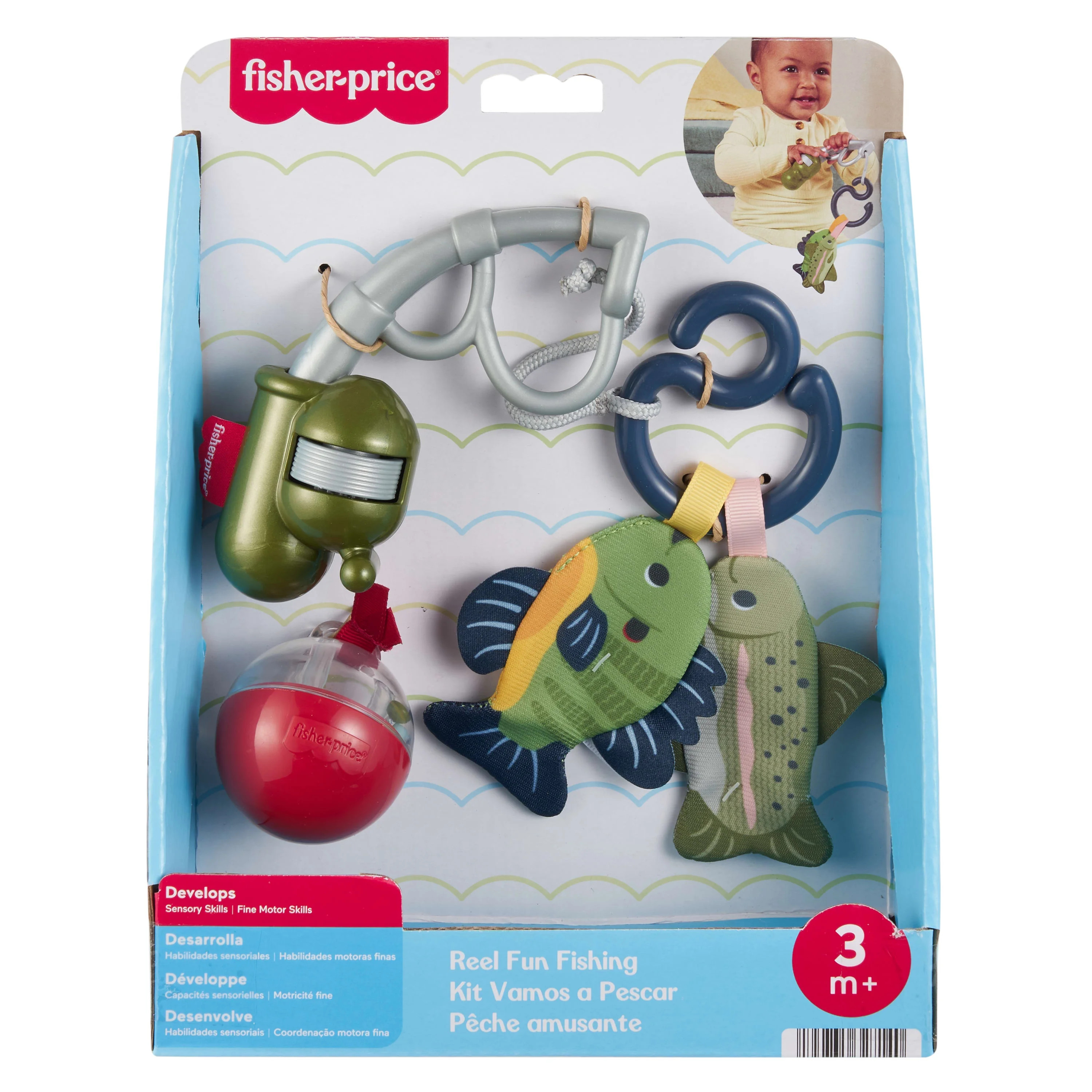 Fisher-Price Mini Me Moments Reel Fun Fishing Gift Set, 4 Baby Toys for Newborn Sensory Play | Walmart (US)