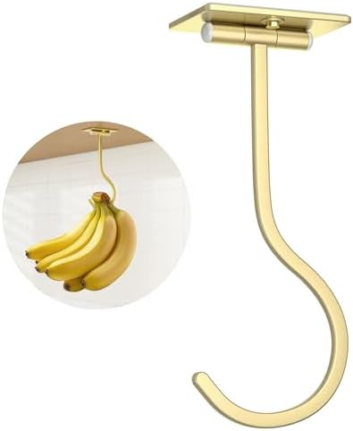 bussdis Adhesive Banana Hanger Under Cabinet: Sticky Banana Hooks Under Counter, Banana Holder fo... | Amazon (US)
