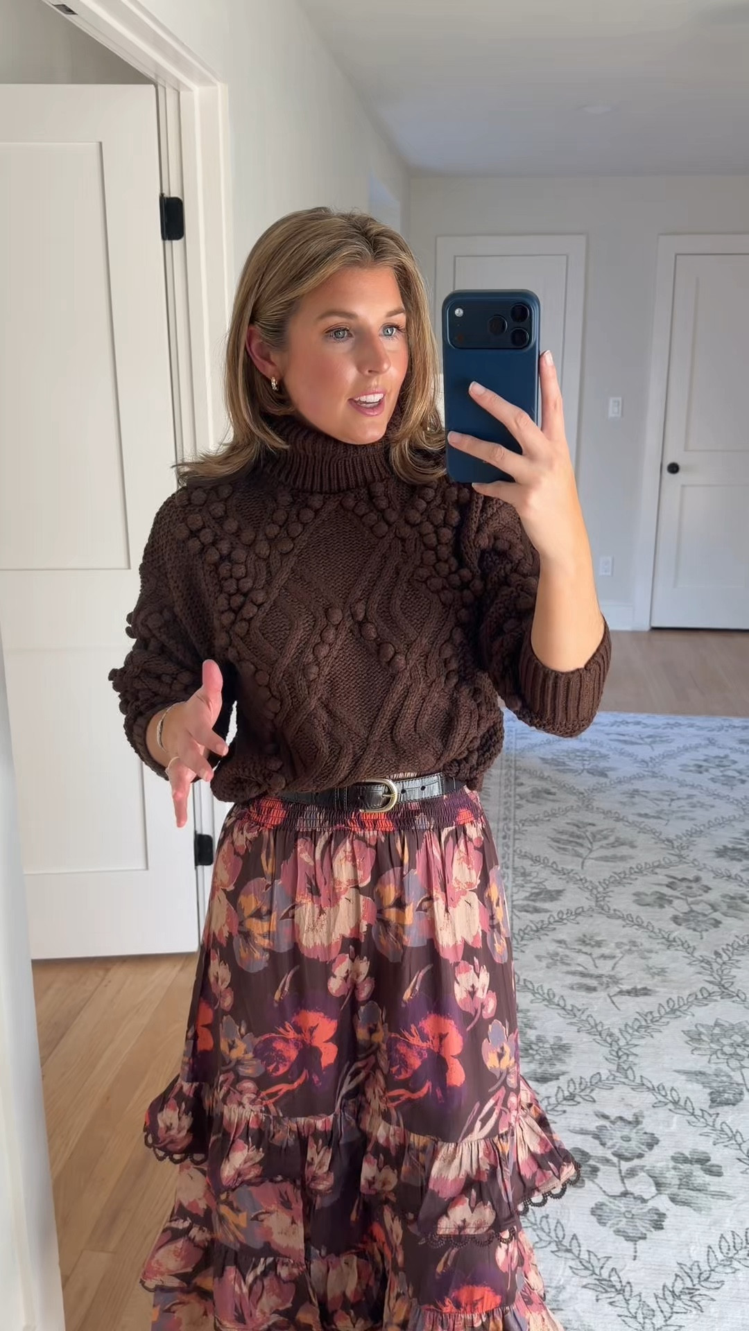 Fall outfit idea perfect for Thanksgiving! Wearing an XS in both!