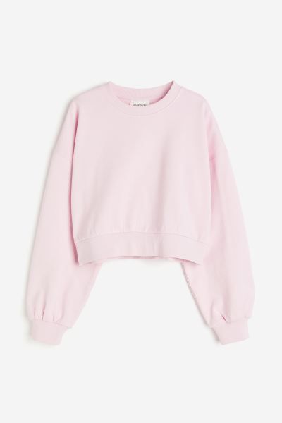 Short Sweatshirt - Light pink - Ladies | H&M US | H&M (US + CA)