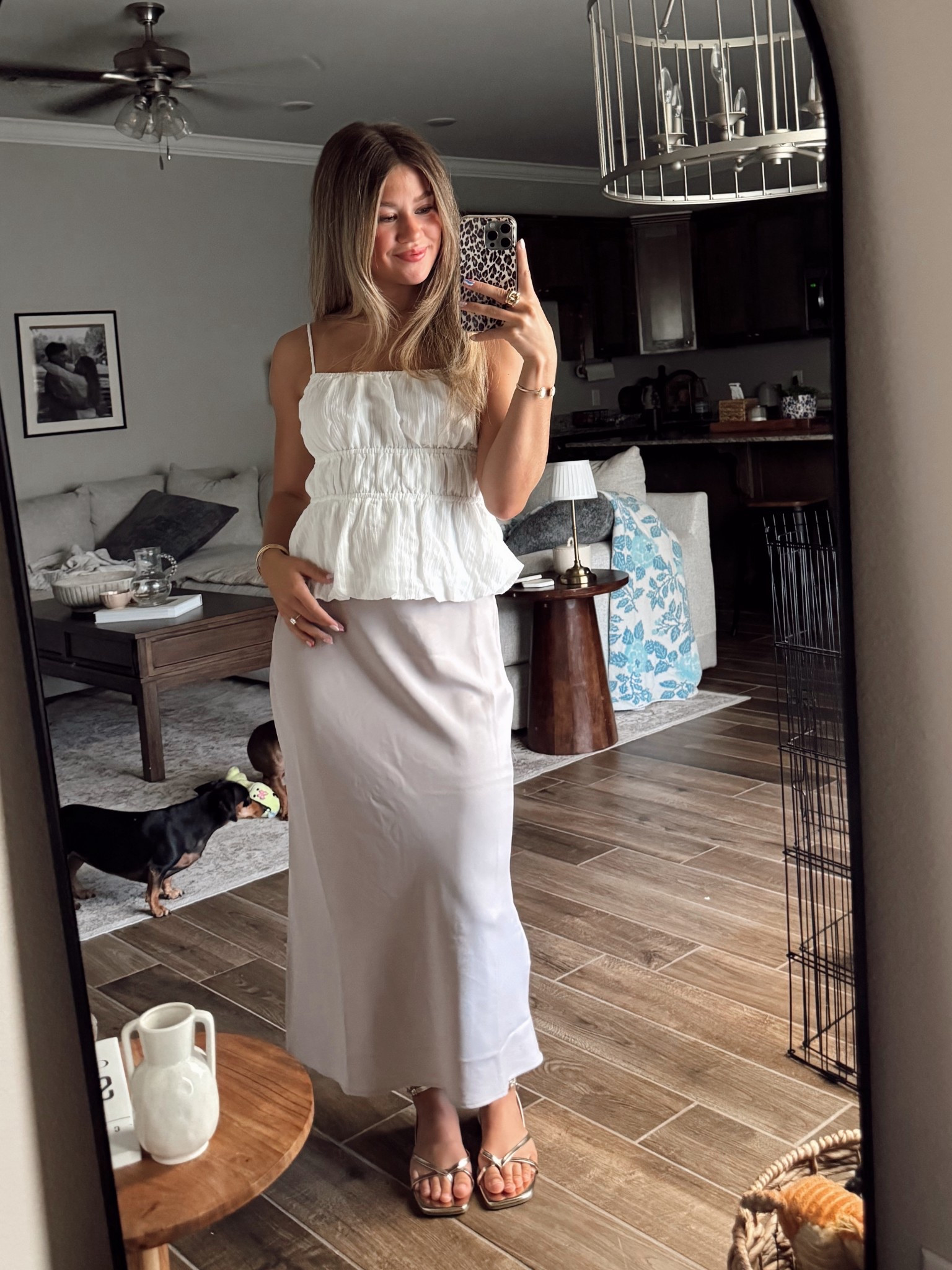 summer maxi skirt outfit | church outfit | champagne maxi skirt | office outfit inspo | summer workwear | office outfit | summer outfit inspo