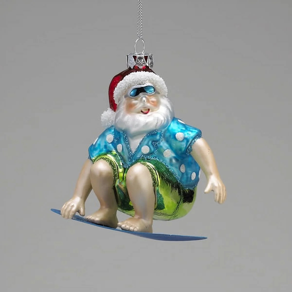 Kurt Adler Glass Surfing Beach Santa Ornament | Walmart (US)