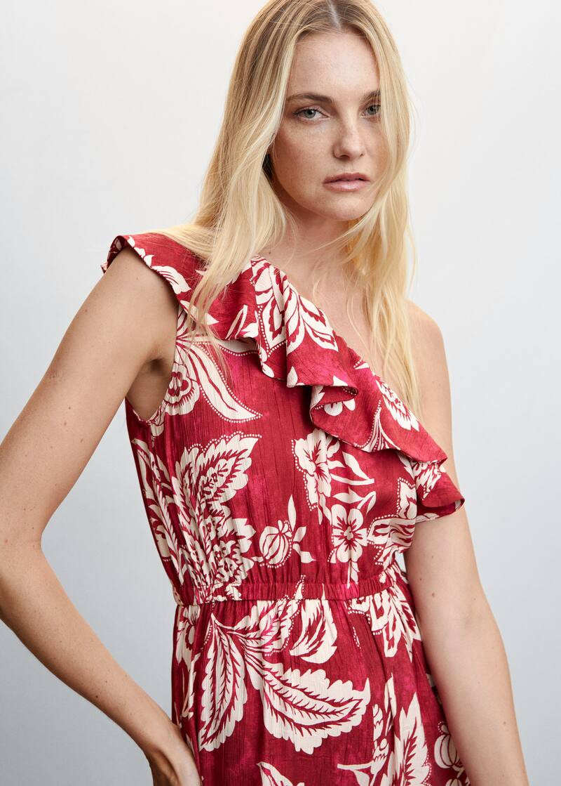 Ruffled asymmetric jumpsuit -  Women | Mango USA | MANGO (US)