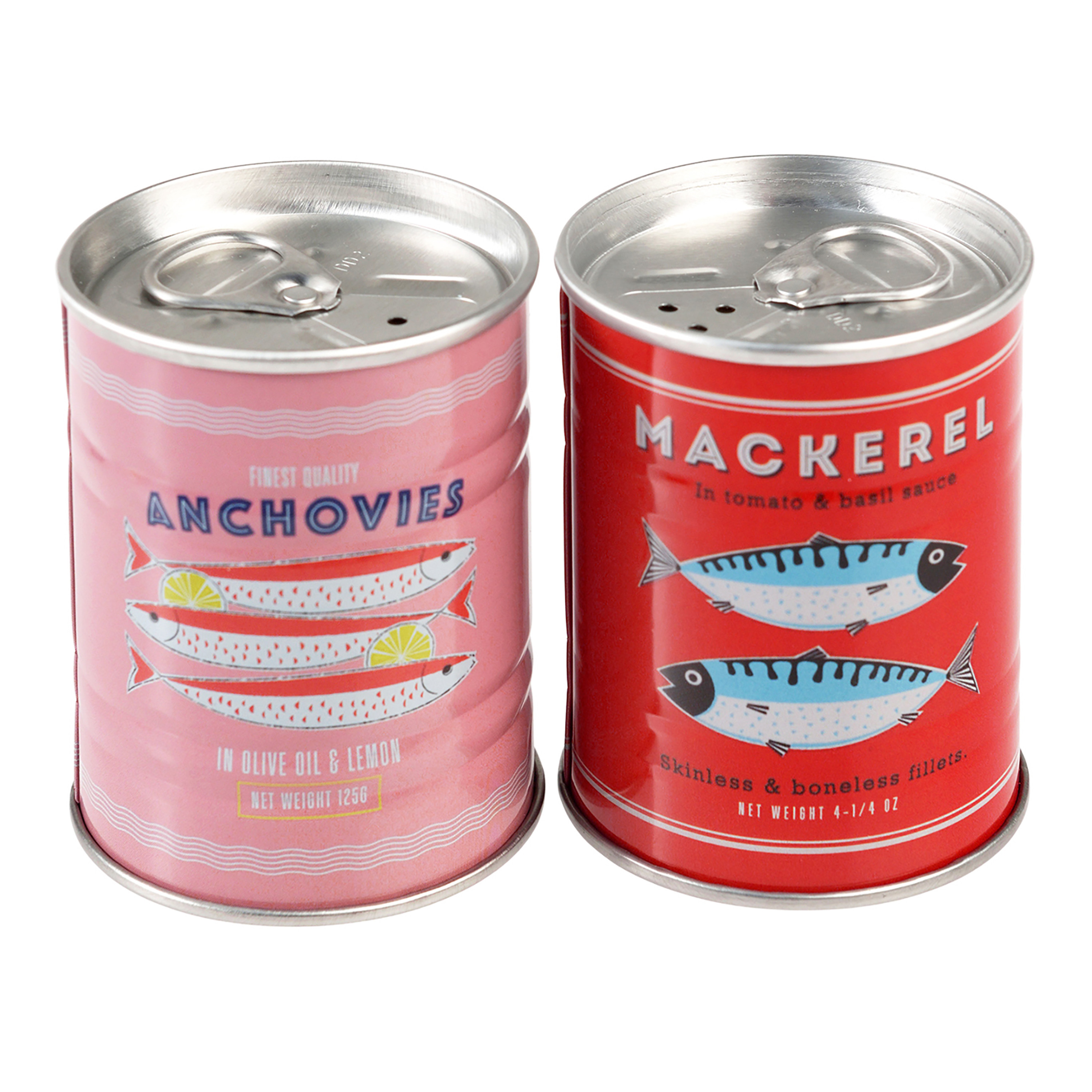 Rex Tinned Fish Salt and Pepper Shaker Gift Set | World Market
