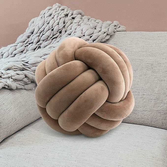 Aoruisen Soft Knot Ball Pillows, Knotted Plush Throw Pillow Cushion Round Throw Knot Pillow Handm... | Amazon (US)