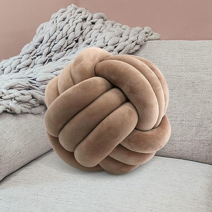 Aoruisen Soft Knot Ball Pillows, Knotted Plush Throw Pillow Cushion Round Throw Knot Pillow Handm... | Amazon (US)