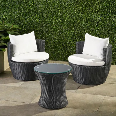 Comfortable 3-Piece Outdoor Chat Set For Relaxing And Socializing | Wayfair North America