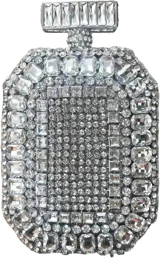 DAFFGUI Women Perfume Bottle Rhinestones Wedding Clutch Purse Crystal Evening Bag with Detachable... | Amazon (US)