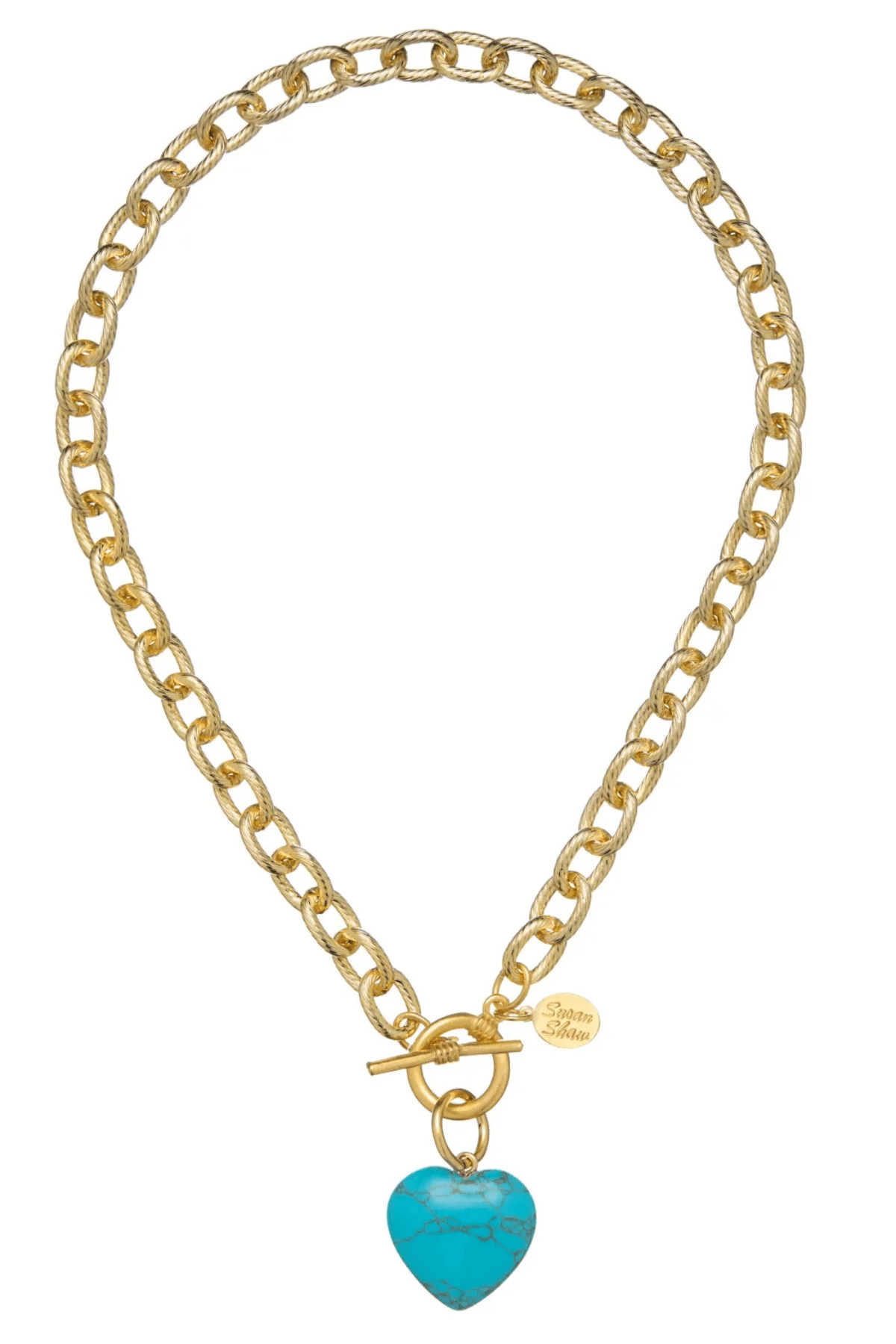 Susan Shaw Stone Heart Necklace | Social Threads