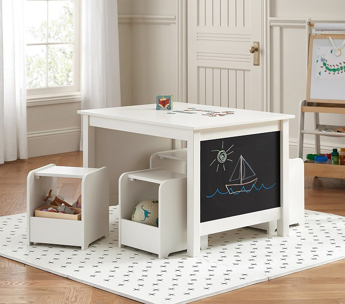 Carolina Nesting Table &amp; Stool Set (36") | Pottery Barn Kids