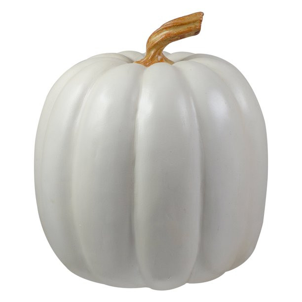 Northlight 8" White Pumpkin Autumn Harvest Tabletop Decoration | Walmart (US)