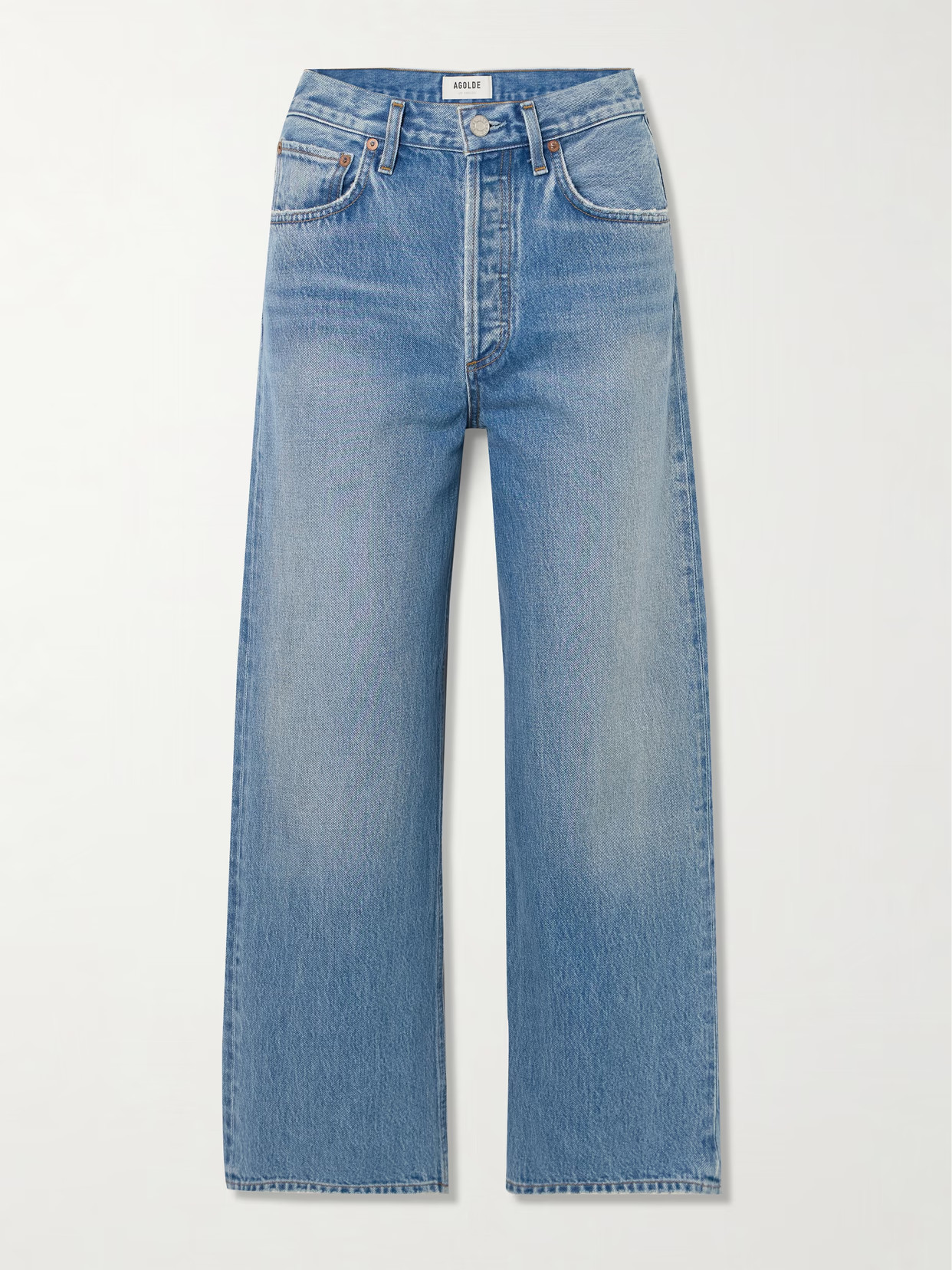 AGOLDE - Ren High-rise Wide-leg Jeans - Blue | NET-A-PORTER (US)