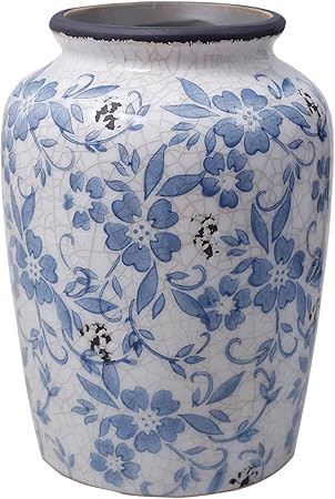 Vintage Blue and White Porcelain Blue and White Vase Ceramic Vase for Home Decor | Amazon (US)
