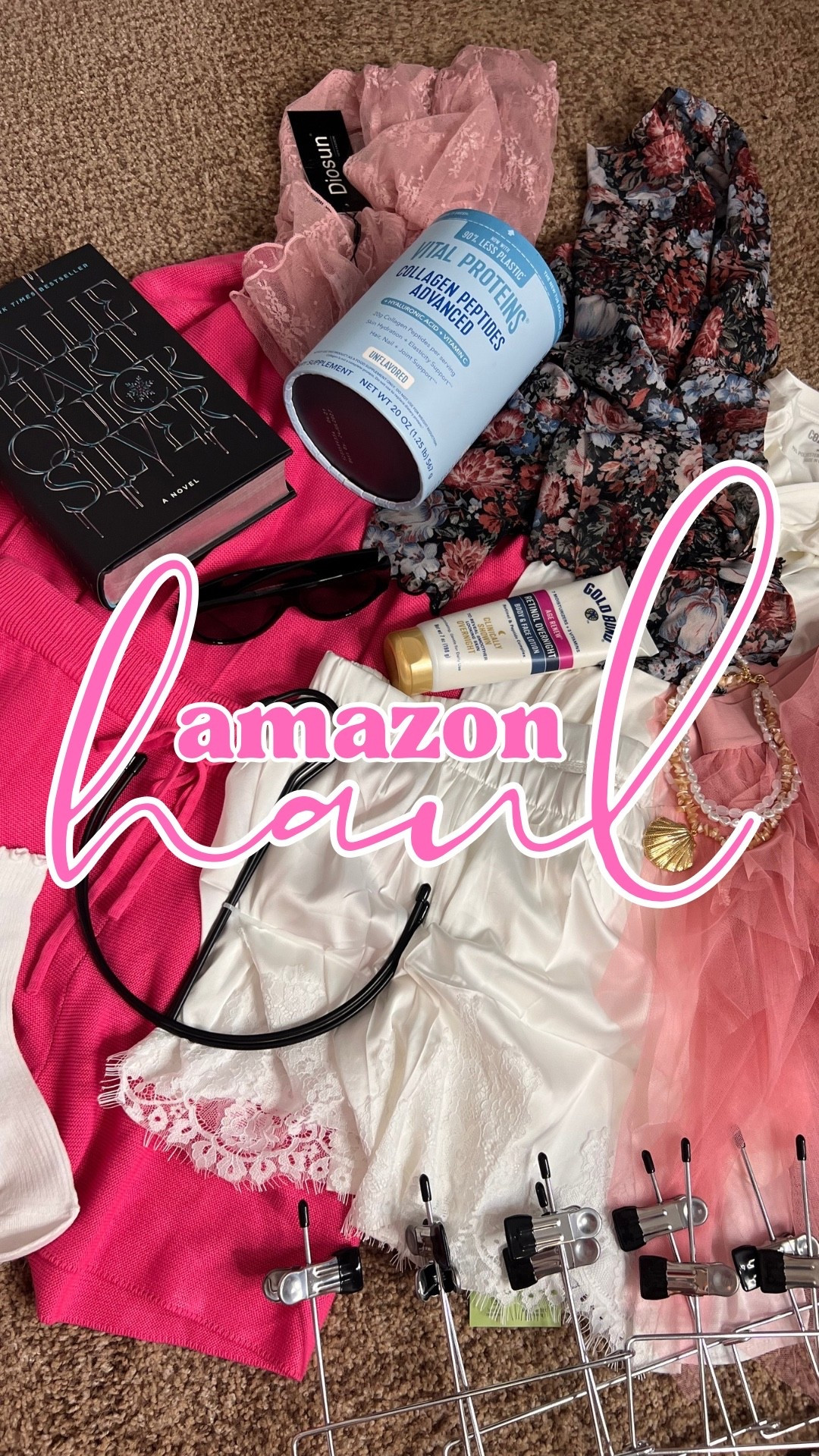 Places a huge Amazon order last week and it finally all came in! 

Amazon, Amazon funds, Amazon fashion, designer sunglasses dupe, look for less, does it come in pink, pink tulle skirt, basic white shirt, collagen powder, organization, booktok, quicksilver book, floral shirt, Lace shirt, pink lace shirt, Alicia Bice 

#LTKHoliday #LTKGiftGuide #LTKHome
