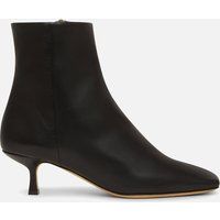Mansur Gavriel Women's Square Toe Leather Heeled Ankle Boots - Black - UK 3 | Coggles (Global)