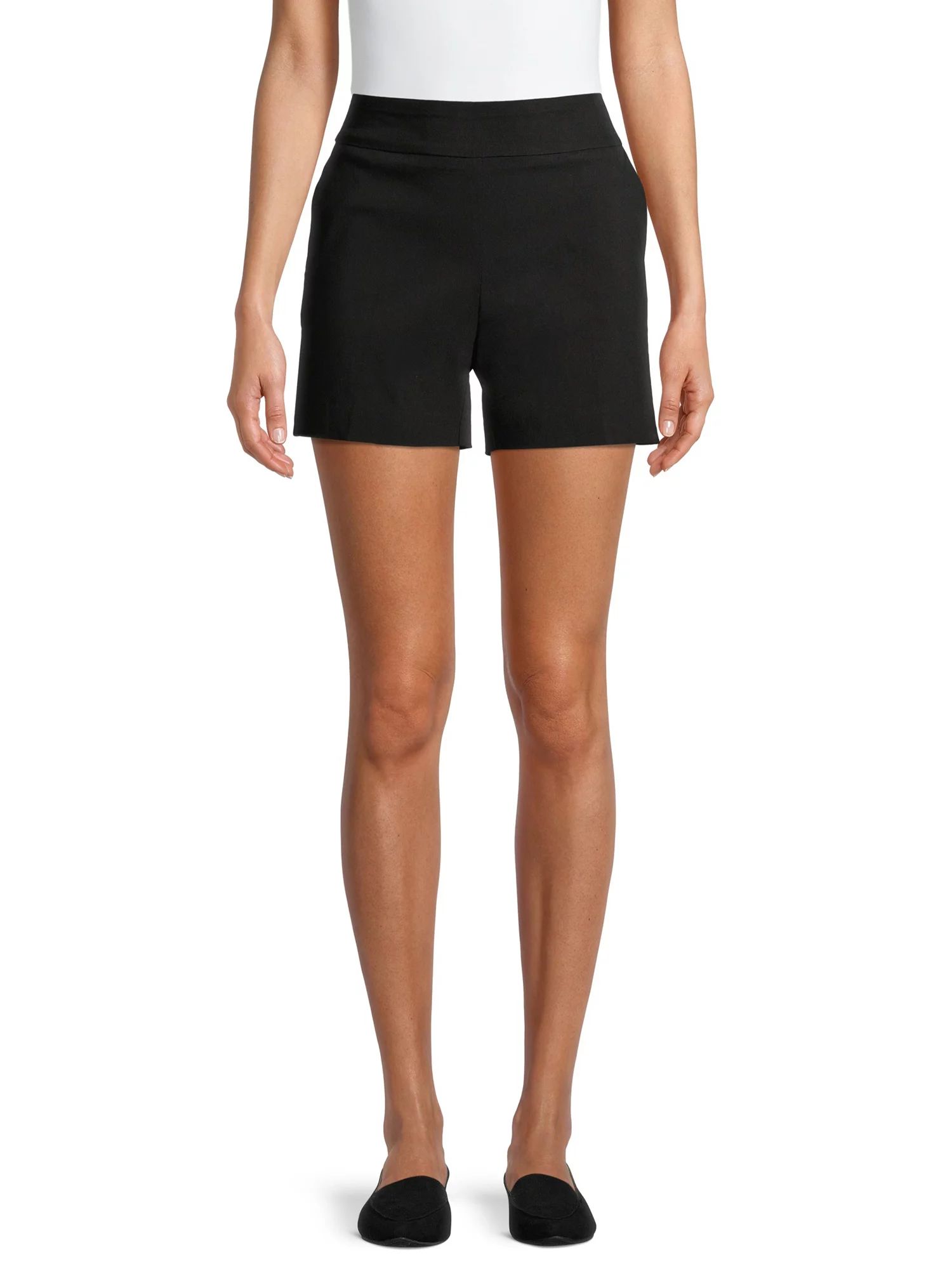 Time and Tru Women's Millennium 4'' Pull-On Shorts | Walmart (US)