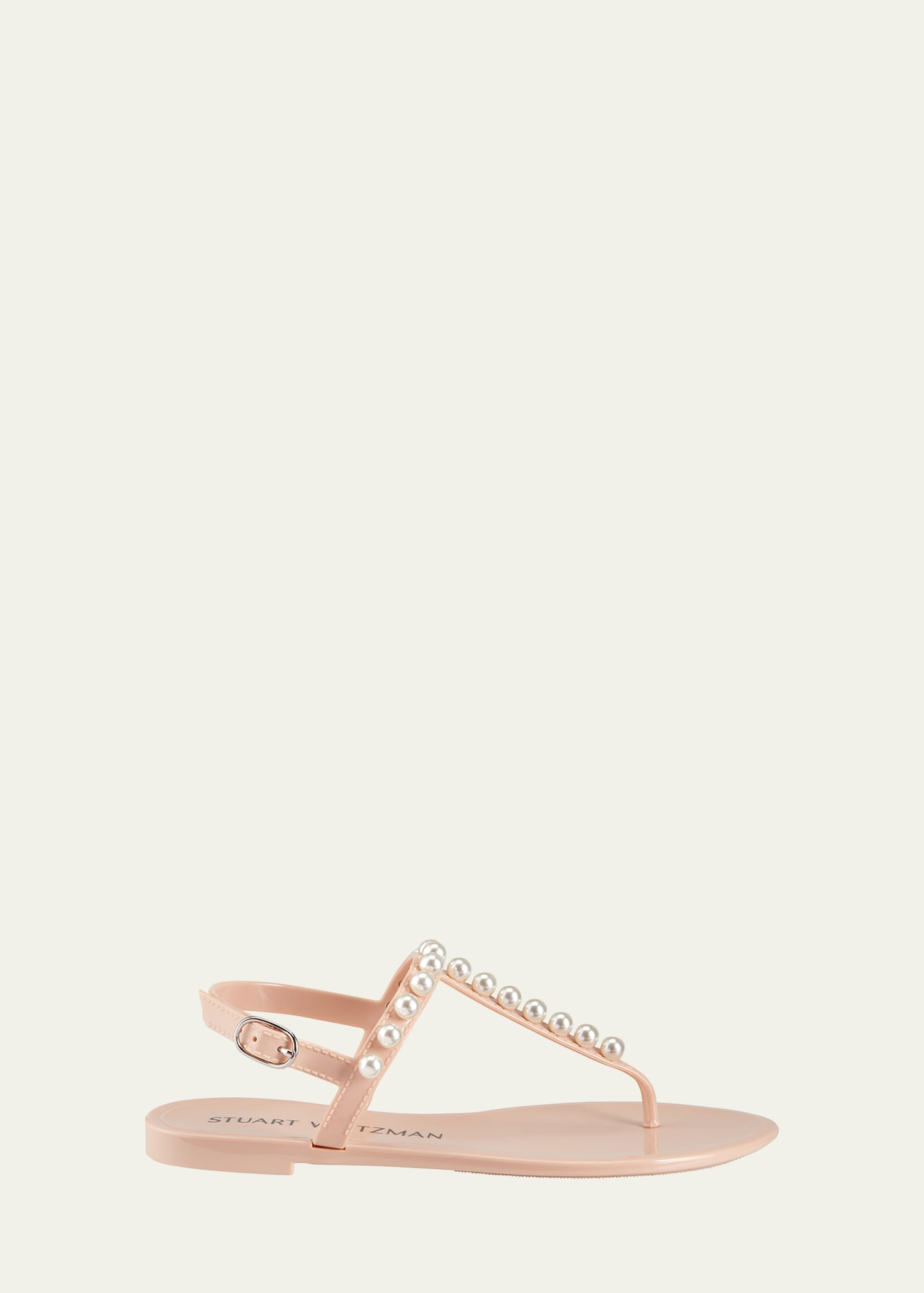 Stuart Weitzman Goldie Pearly Stud Jelly Sandals | Bergdorf Goodman
