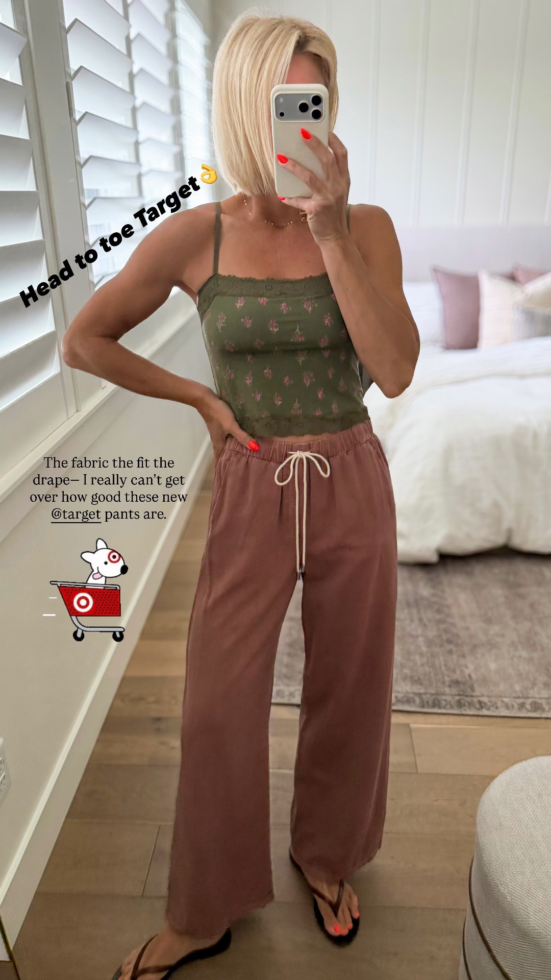 Thinking of every possible way I can style these new @Target pants!
The fit the fabric and flattering drape of these pants are 12/10!
I think they fit big, so consider sizing down. Wearing this brown pair in a small, but I also have the black pair in a medium and wear them lower on my hips and also get a little extra length.
Cutie little tank fits true to size. Wearing a medium. ￼

#LTKmomlife #LTKOver40 #LTKTravel