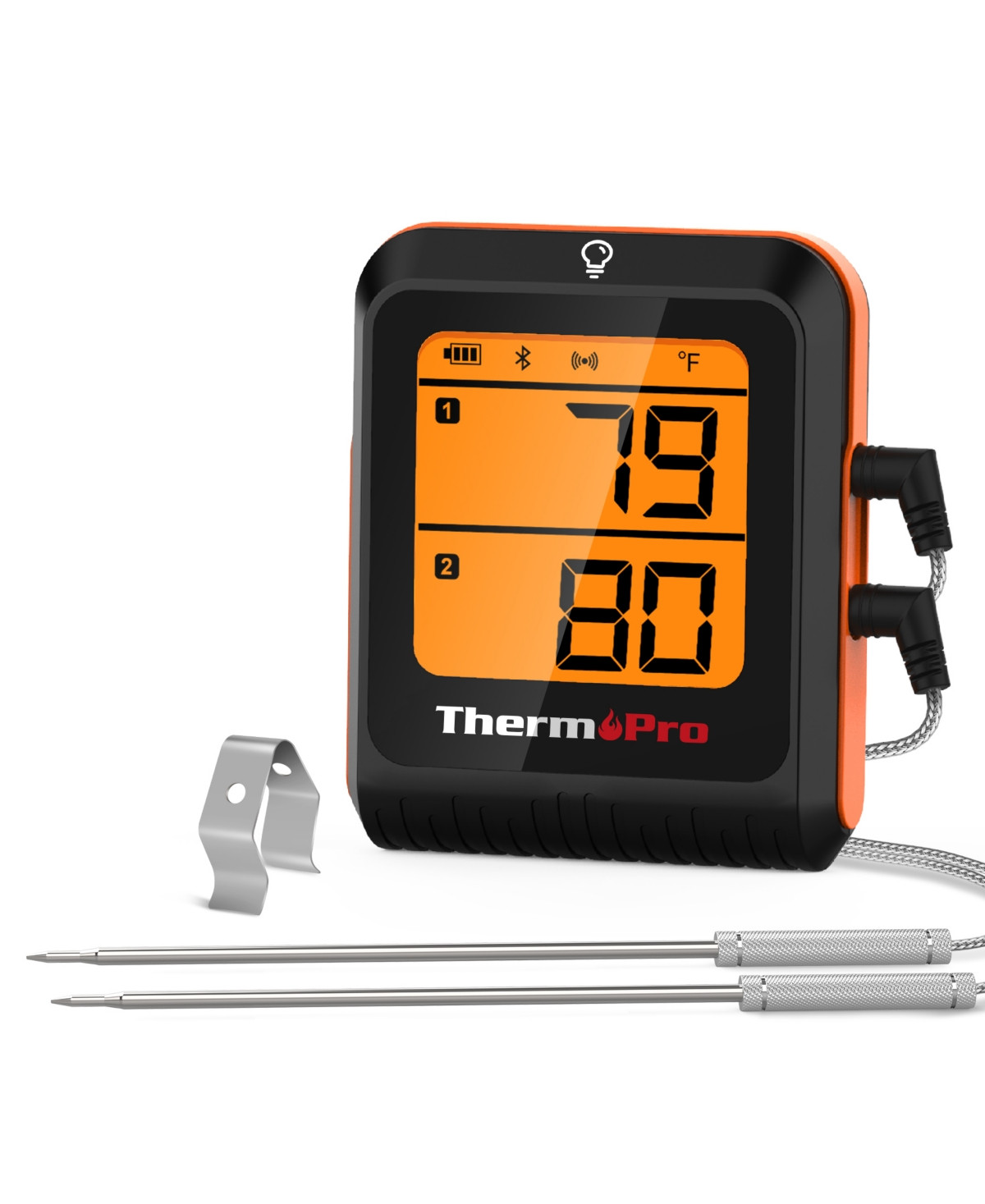 ThermoPro Pack of 1 TP920W 500' Range Smart Bluetooth Meat Food Thermometer - Black | Macy's